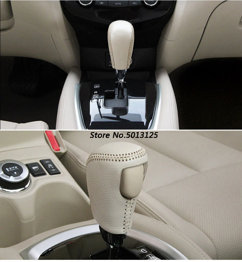 Автомобильный кожаный чехол для Nissan X-Trail X Trail T32 ручка переключения передач Чехол для рычага переключения передач
