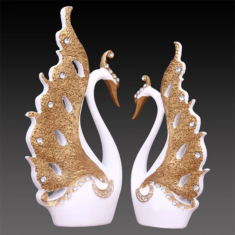 Decoración Para el hogar, Accesorios, un par de Swan estatua casa decoración escultura arte moderno decoración regalos de boda para los amantes, Decoración Para el hogar, Accesorios, un par de Swan estatua casa decoración escultura arte moderno decoración regalos de boda para los amantes,