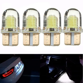 

New 10pcs LED Car Light W5W T10 194 168 COB 8SMD Led Parking Bulb Car Led Silica Bright White License Plate Light Bulb DC 12V