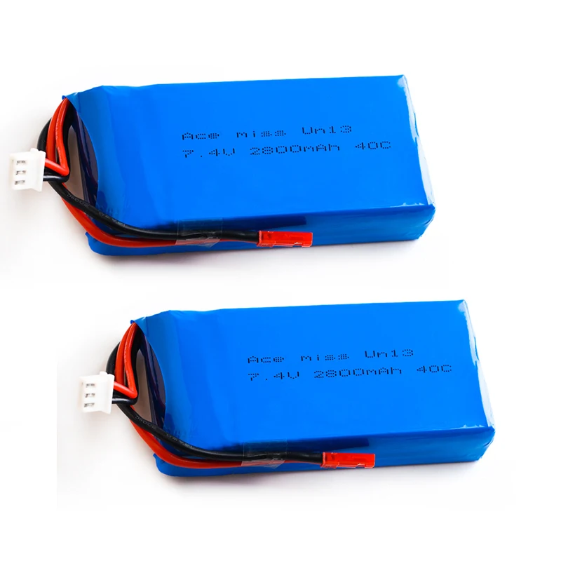 2 шт Li po обновленная батарея 7 4 V 2800mah 40C запасные части для WLToys V262 V333 V323 V666