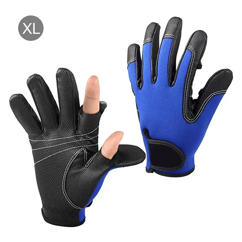 Водонепроницаемые теплые зимние перчатки для мужчин мотоциклетные перчатки для вождения Рабочая фотография рыболовные гибкие уличные рабочие перчатки - Цвет: XL