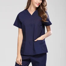 Медицинские скрабы для женщин дизайн Женская медицинская Униформа с короткими рукавами Скраб Униформа набор стоматологическая клиника Хирургическая Одежда врача
