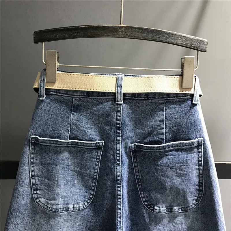 Ample Lady Décontracté Haute Stretch Denim Fermeture Bleu Tendance Taille Jean Femelle Jeans Pantalon Femmes K507 Éclair qRw7xvtO