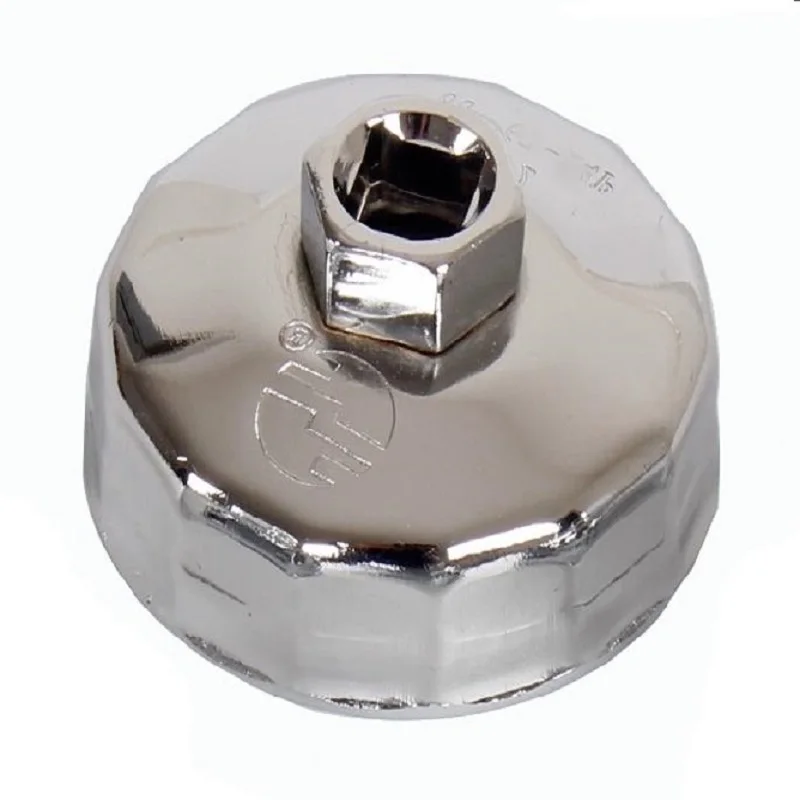 Auto Car 13mm Drive 74mm 8 Flutes Oil Filter Cap Wrench Socket Cup