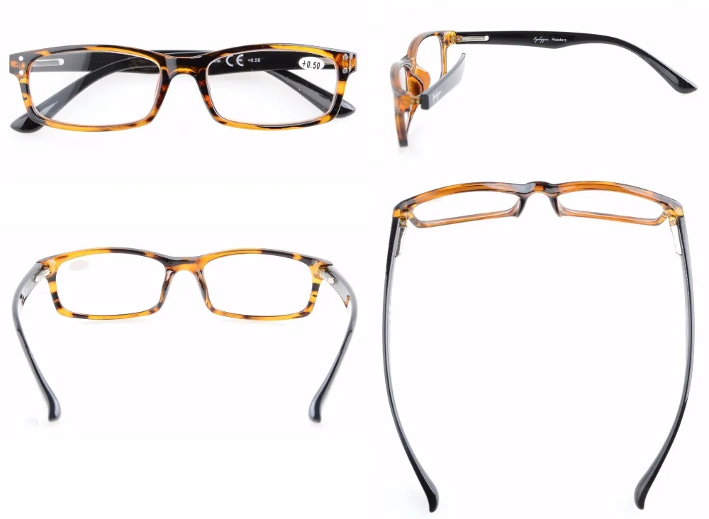 R103 очки для чтения с пружинными шарнирами, качественные очки для чтения для мужчин и женщин+ 0,5/0,75/1,0/1,25/1,5/1,75/2,0/2,25/2,5/2,75/3,0/3,5/4,0