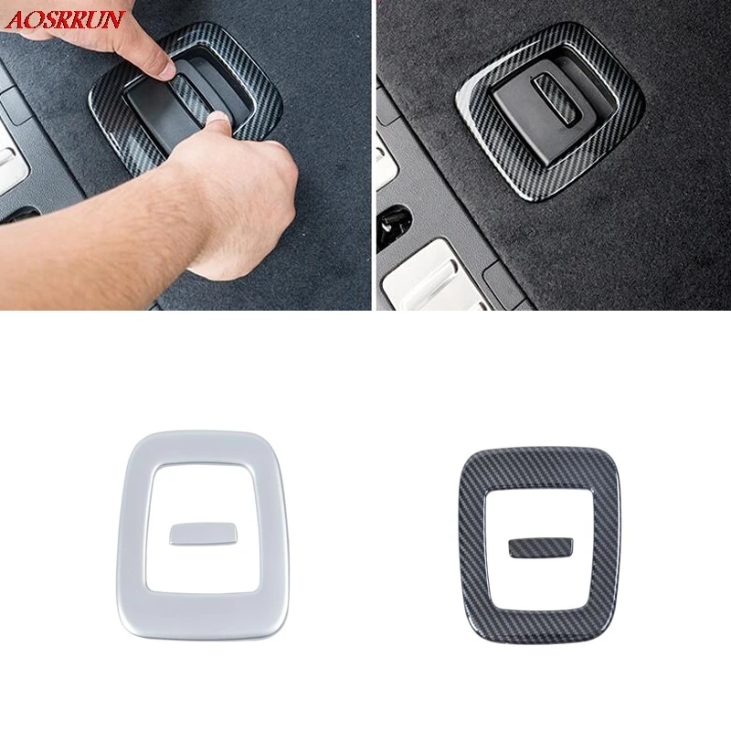 

ABS carbon fiber car-styling Interior sticker trunk switch handle trim cover for BMW X3 G01 2017 2018 2019 car accessories