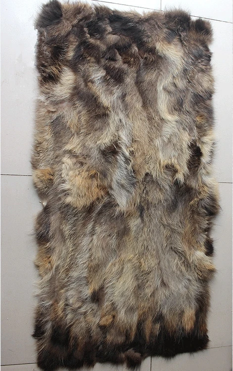 Китайский окрашенный енот мех ковер/фактическое меховое одеяло/меховой коврик
