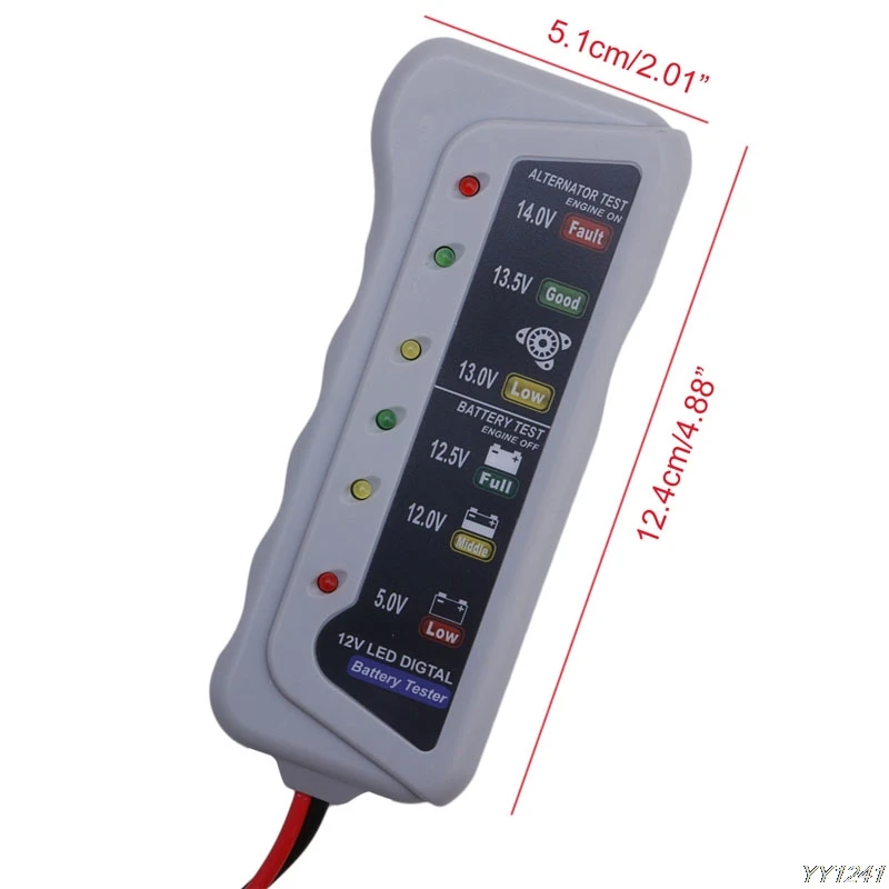 12 В 6 светодиодный дисплей батарея тестер автомобильный баттер/генератор монитор устройство вольт метр