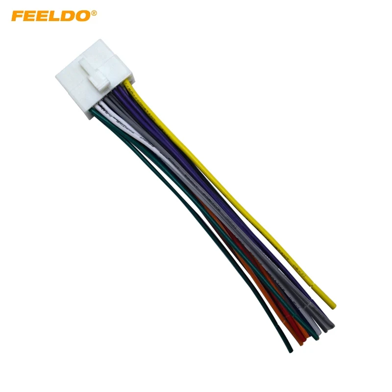 

FEELDO 1Pc Car Radio Stereo For Mitsubishi Galant Clarion 16pin Wire Harness Male Plug Cable Connector Adapter #AM1512