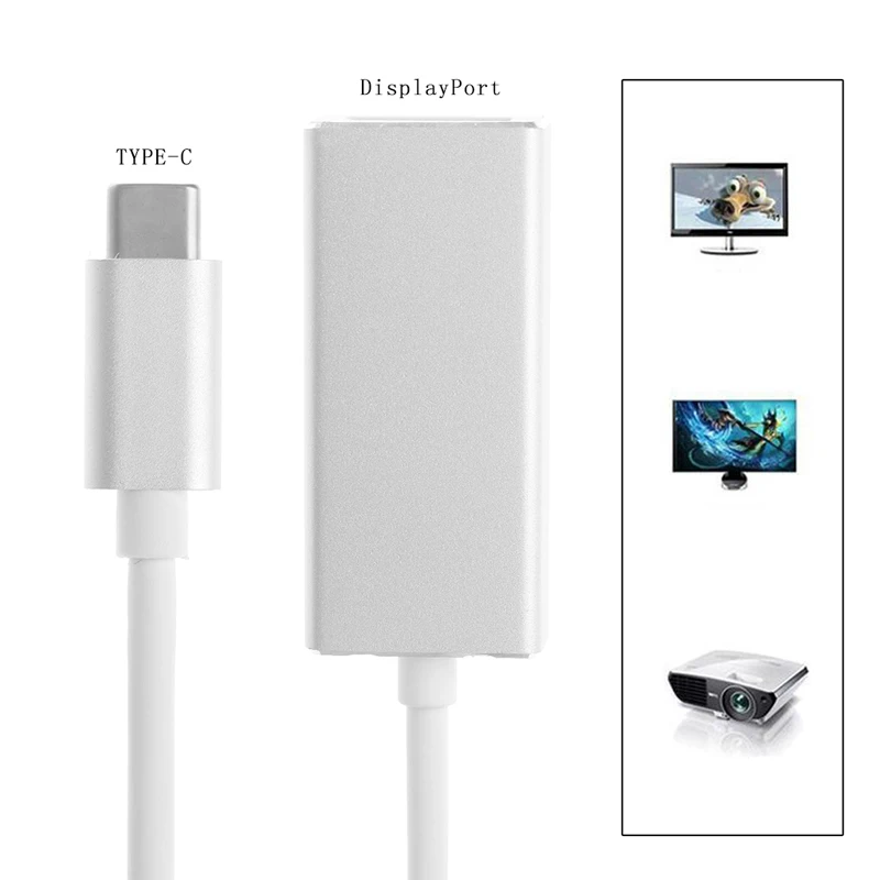 USB 3.1 Type C To Display Port (DP) Converter Adapter Aluminum+Plastic ...