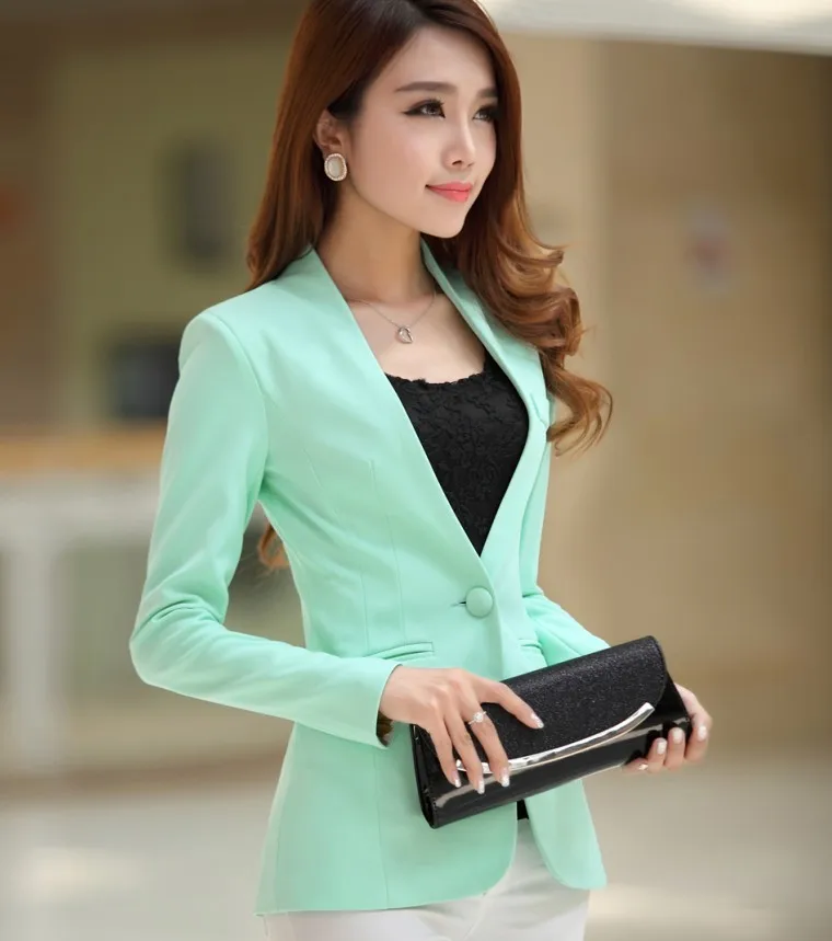 2017 Autumn Women Blazers And Jackets Candy Color Jacket