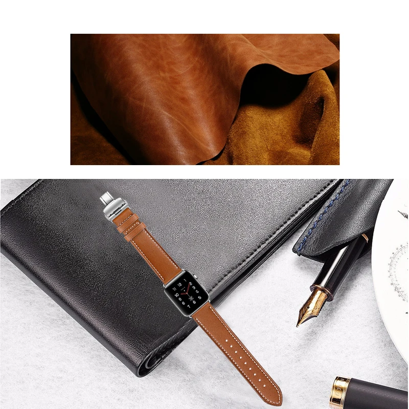 Ремешок из натуральной кожи для apple watch 4 5 44 мм 40 iwatch band 42 38 5/4/3/2/1|Ремешки часов| |