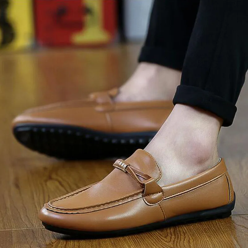 Mut-mat/мужские кожаные лоферы г. Новая весенняя Мужская обувь в горошек Нескользящая повседневная обувь дышащая мужская обувь для вождения