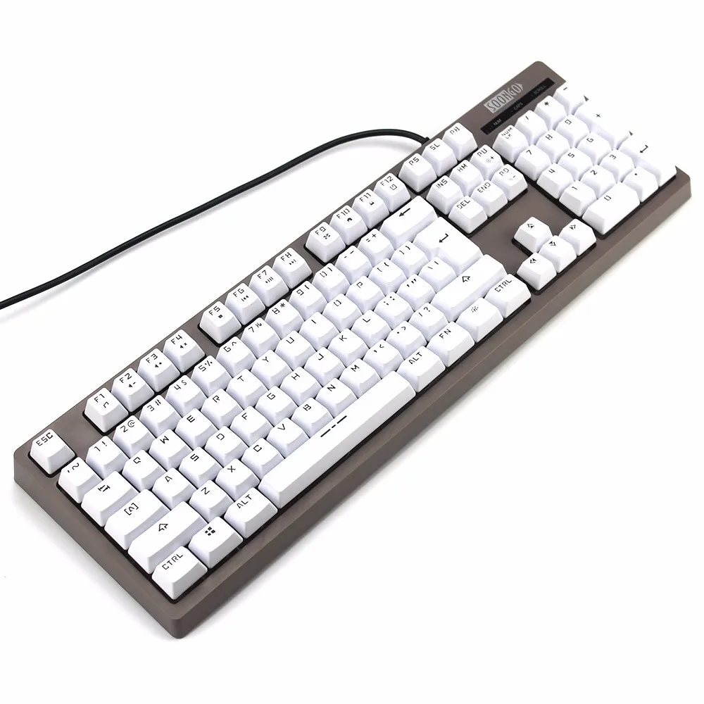 Игровая клавиатура, светодиодный, с подсветкой, компьютерная, водостойкая, 107 клавиш, с подсветкой, USB, проводная, мультимедийная клавиатура, клавиатура, геймеры, ПК, ноутбук