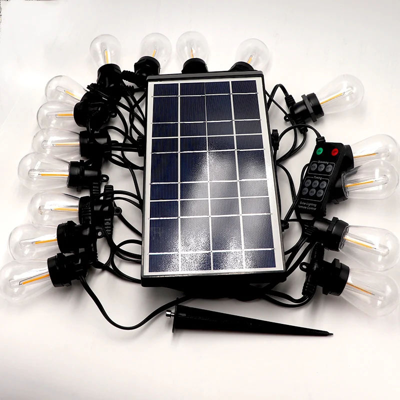 

S14 Solar Led String Light 15M 15 Bulbs lights Outdoor Waterproof Holiday Party Garden Christmas Street Decoration lighting lamp