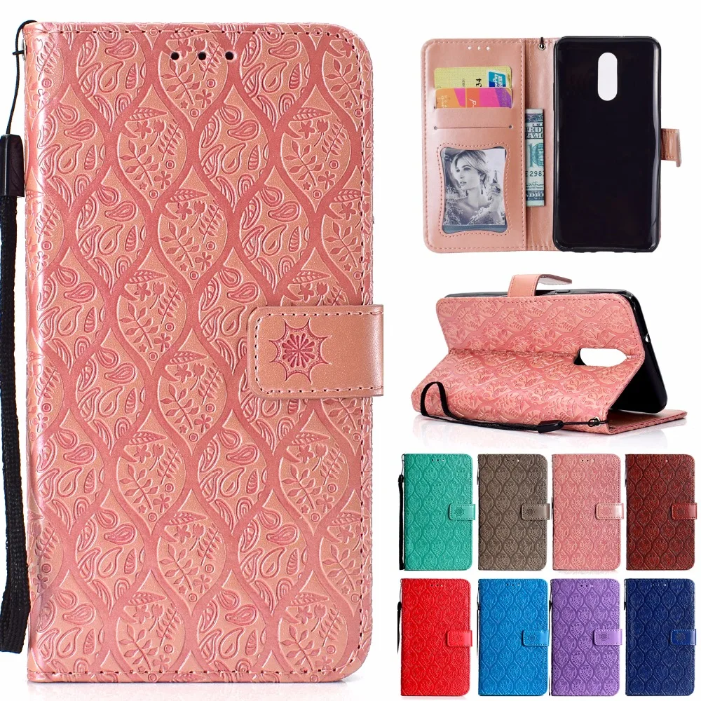 

For LG Q Stylus/Q Stylus+ Plus Fashion 3D Vines Embossed Case LG Stylo 4 Flip Leather Wallet Phone skin Cover LG Q8 2018 6.2"