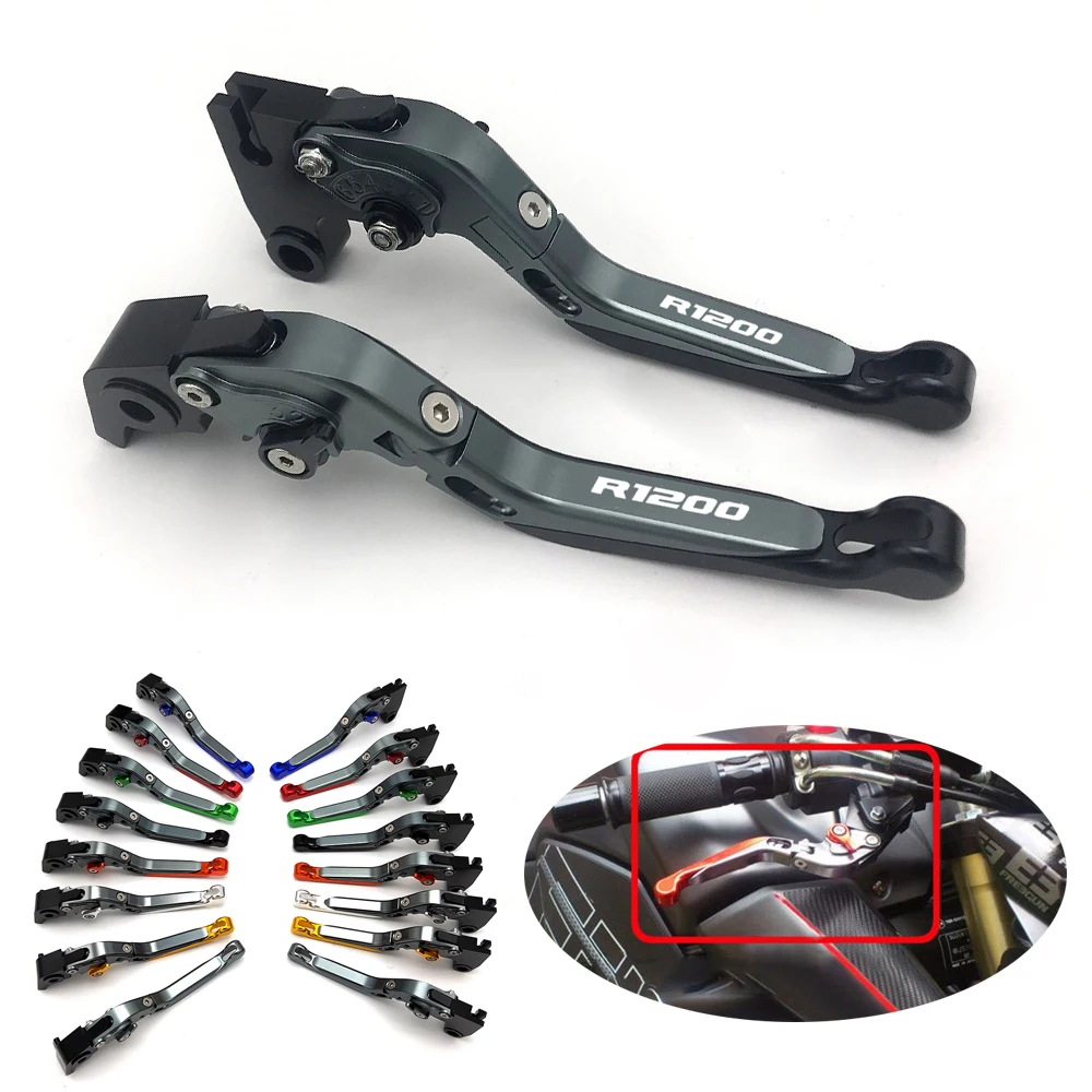 

CNC Aluminum Adjustable Motorcycle Brake Clutch Levers Motorcycle Brake Handle For BWM R1200ST 2005-2008 2006 2007 Black Silver
