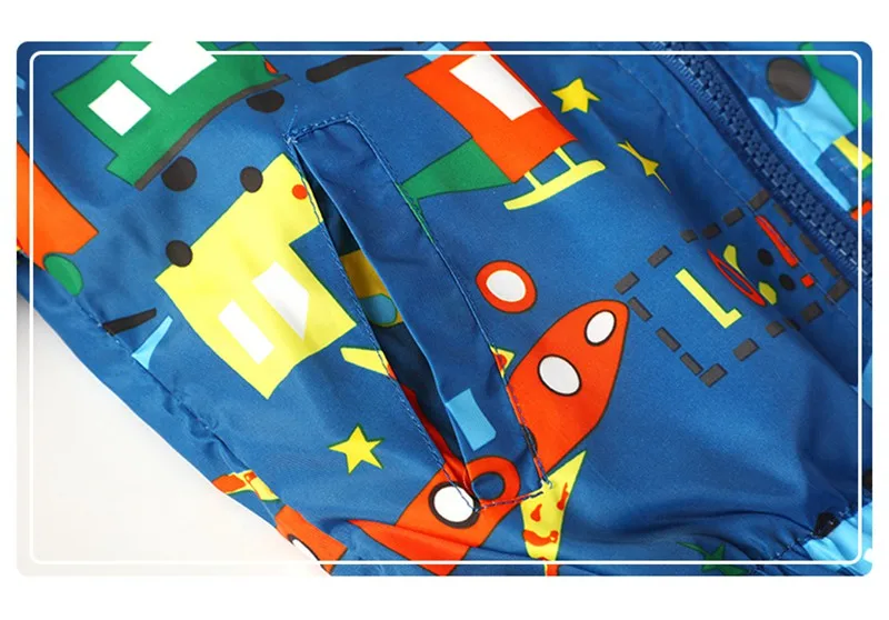 COOTELILI 80-130cm Fashion Car Printing Boys Windbreaker Children Clothes Hooded Spring Jacket For Boys Children Clothes  (4)