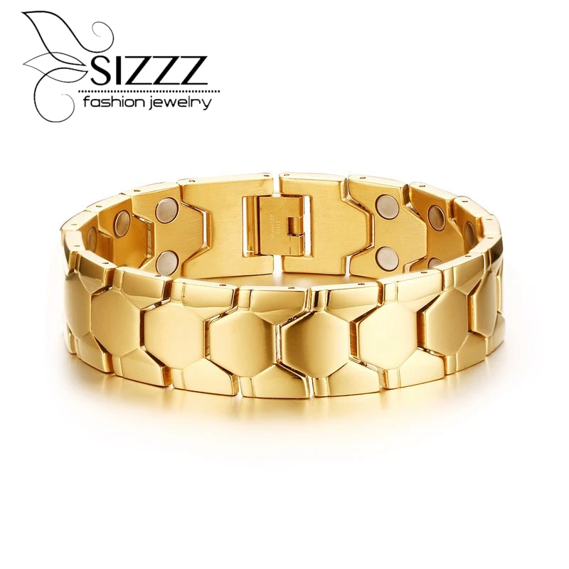 Магнитные мужские браслеты футбольный дизайн 18 мм ширина забота о здоровье ручной цепи