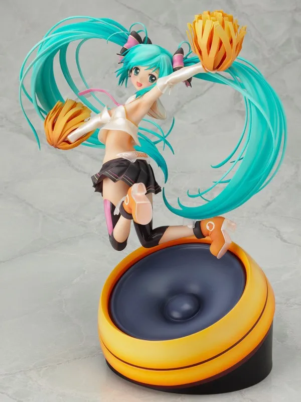 

22cm Hatsune Miku Cheerleaders Anime Collectible Action Figure PVC toys for christmas gift with retail box
