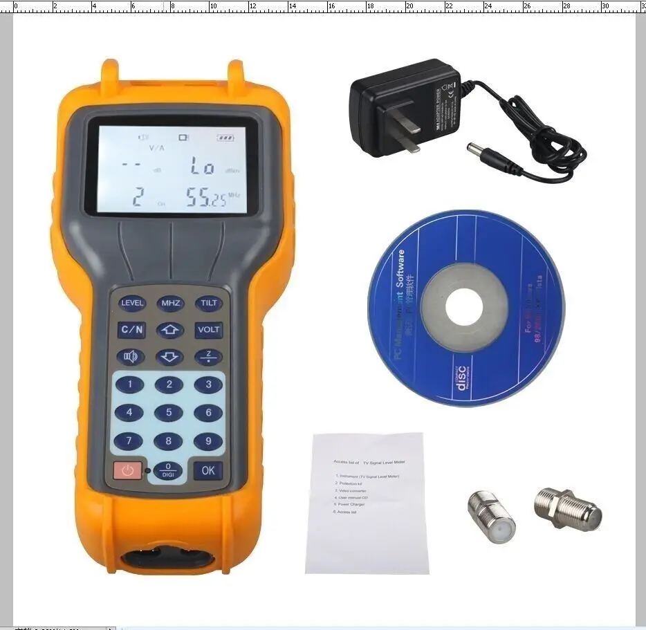 RY S110 Digital Signal Level Meter CATV Cable TV DB Tester Measurement 46870MHzin Fiber Optic