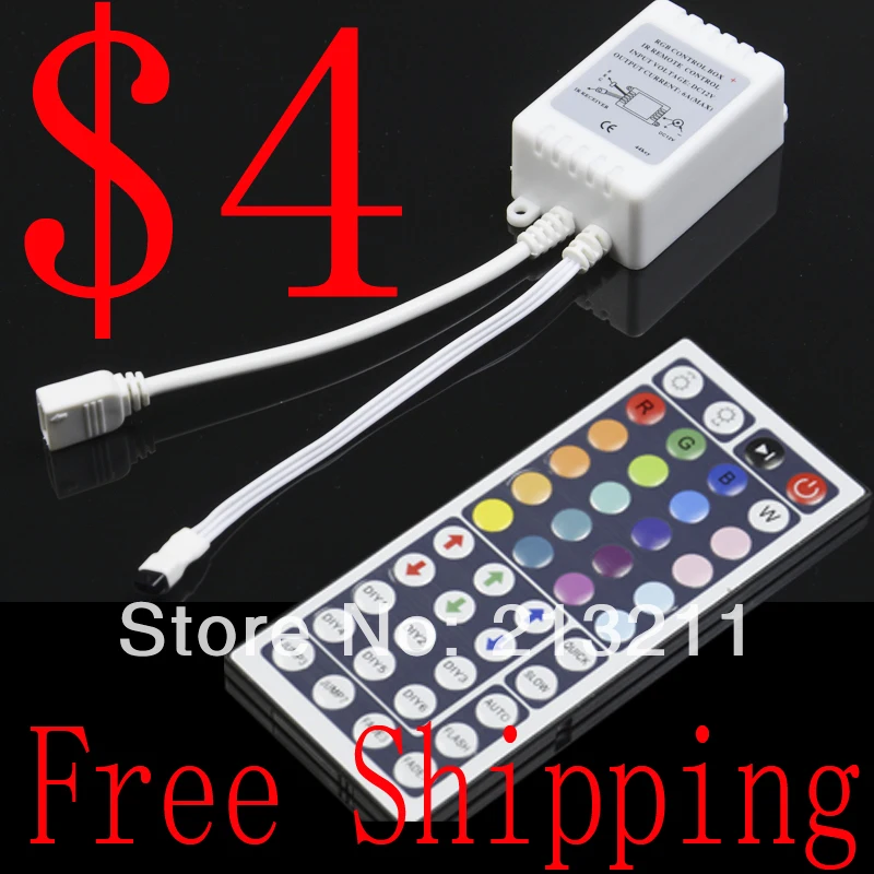 

A 1 pc 44keys IR remote controller for RGB 12V SMD 5050 3528 LED strip Box Receiver RGB controller