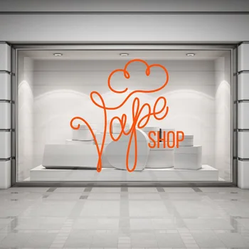 전자 담배 벽 스티커, Vape 상점 사인 비닐 데칼, 벽화 상점 창문 장식 포스터, 패션 스티커, G561