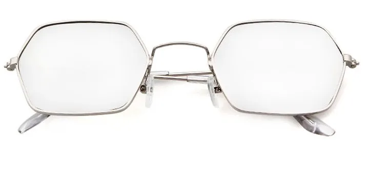 CCSPACE 11 цветов, женские квадратные солнцезащитные очки для мужчин и женщин, желтые маленькие металлические оправы, полигональные очки, фирменный дизайн, женские оттенки 45246 - Цвет линз: C10