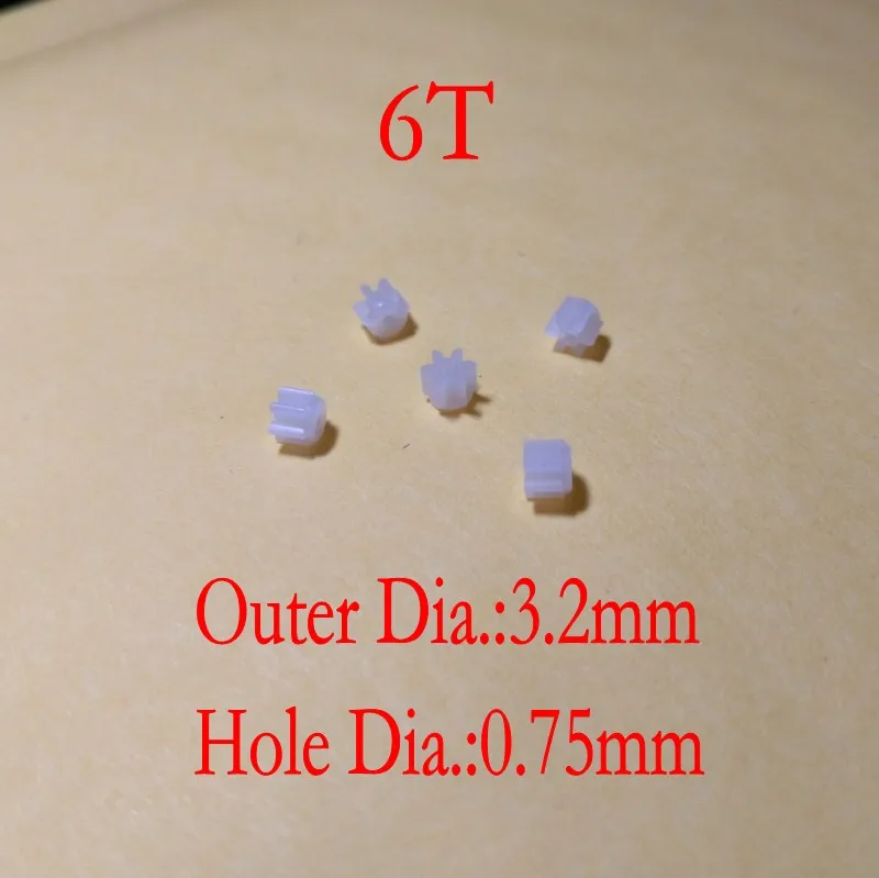 6T 6 Teeth Motor Gear 3.2mm For 0.8mm Shaft Small RC Helicopter Quadcopter Model DIY Spare Parts Accessories | Игрушки и хобби