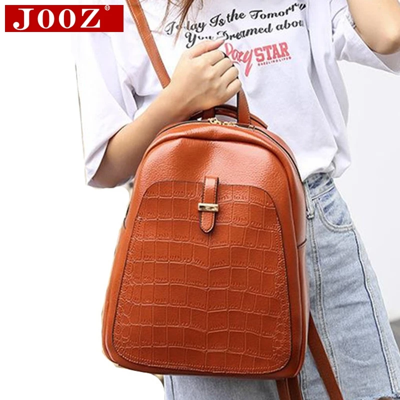 

Unisex Waterproof Backpack Student College for women Travel duffel Vintage alligator leather Escolar Mochila Bagpack sac a dos