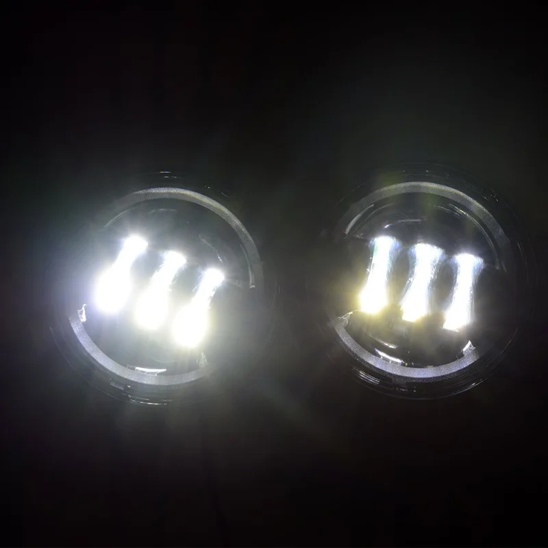 FADUIES 4.5 Inch 30W Black Led Spot Lights 6000k White Passing Projector Fog Lamp For Harley Daymaker Motorcycles  (10)