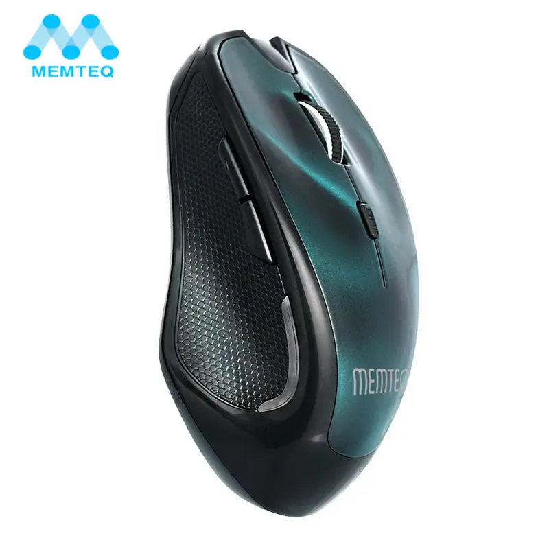 

MEMTEQ Wireless Mouse 2.4G Laptop Bluetooth 3.0 3D Mouse Professional Gaming Optical 1600DPI Mice for Tabelt PC Desktop Blue