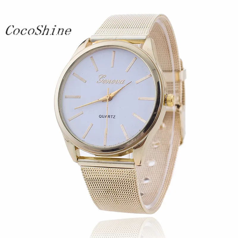 

CocoShine A-923 Women Ladies Crystal Gold Mesh Band Wrist Watch wholesale Free shipping