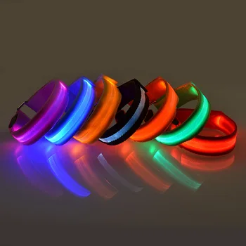 

10pcs/lot LED Light Bangles Colorful Illuminant Armband for Entertainment Night Party Concert Flashing Arm Belts AB04
