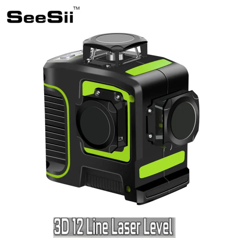 

Laser Level Green Beam 3D 12 Lines Green Laser Level Self-leveling Horizontal&Vertical 360 Degree Adjustment Higher Visibility