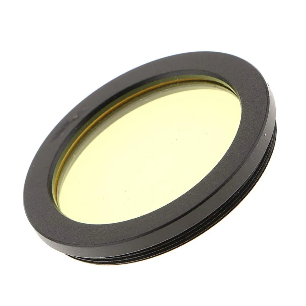 

2'' Telescope Eyepiece Yellow Color Filter for Astronomy Planet Moon Sky Observation Improve View Contrast M48 Thread Mount