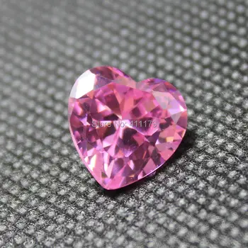 

shining pink CZ stones heart shape faceted stone beads aaa cubic zirconia jewelry making DIY loose stone