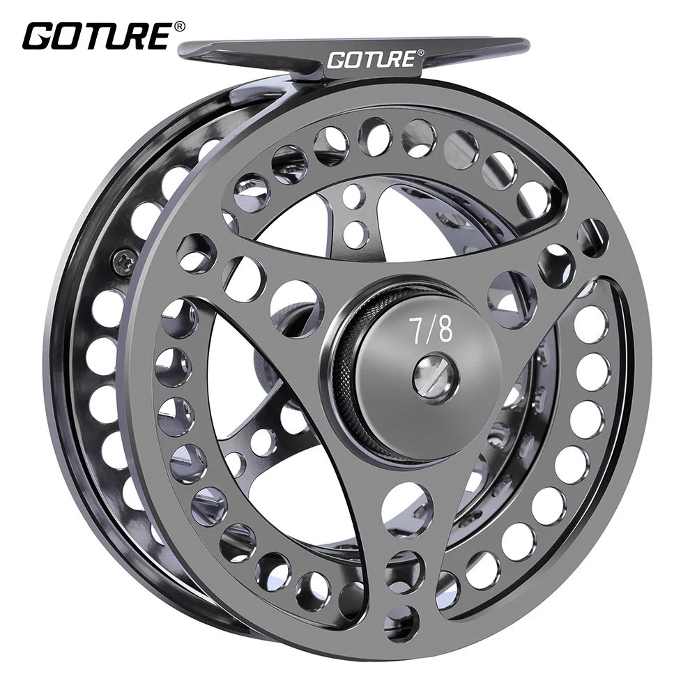 Goture Fly Рыболовная катушка 3/4 5/6 7/8 9/10 Wheel большая беседка 2 + 1BB левая/правая рука CNC