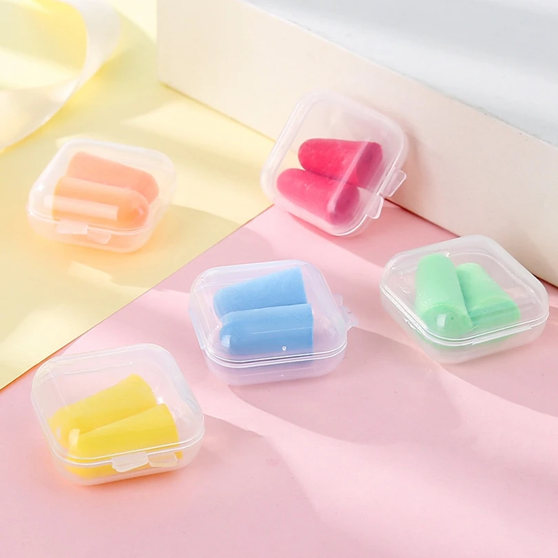 

10pairs Soft Foam Mini Ear Plugs Sound Insulation Ear Protection Earplugs Anti-noise Sleeping Plugs Noise Reduction With Box