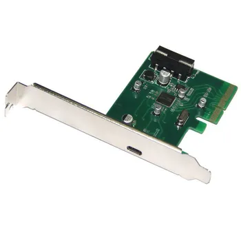 

Desktop PCI-E 4X USB 3.1 Type-C Expansion Card Adapter 4Pin Power Interface Supports Windows Vista/7/8/8.1