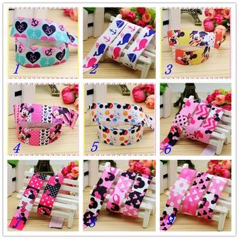 

1'' Free shipping Fold Elastic FOE anchor minnie mickey whale printed headband headwear diy decoration wholesale OEM 25mm S147