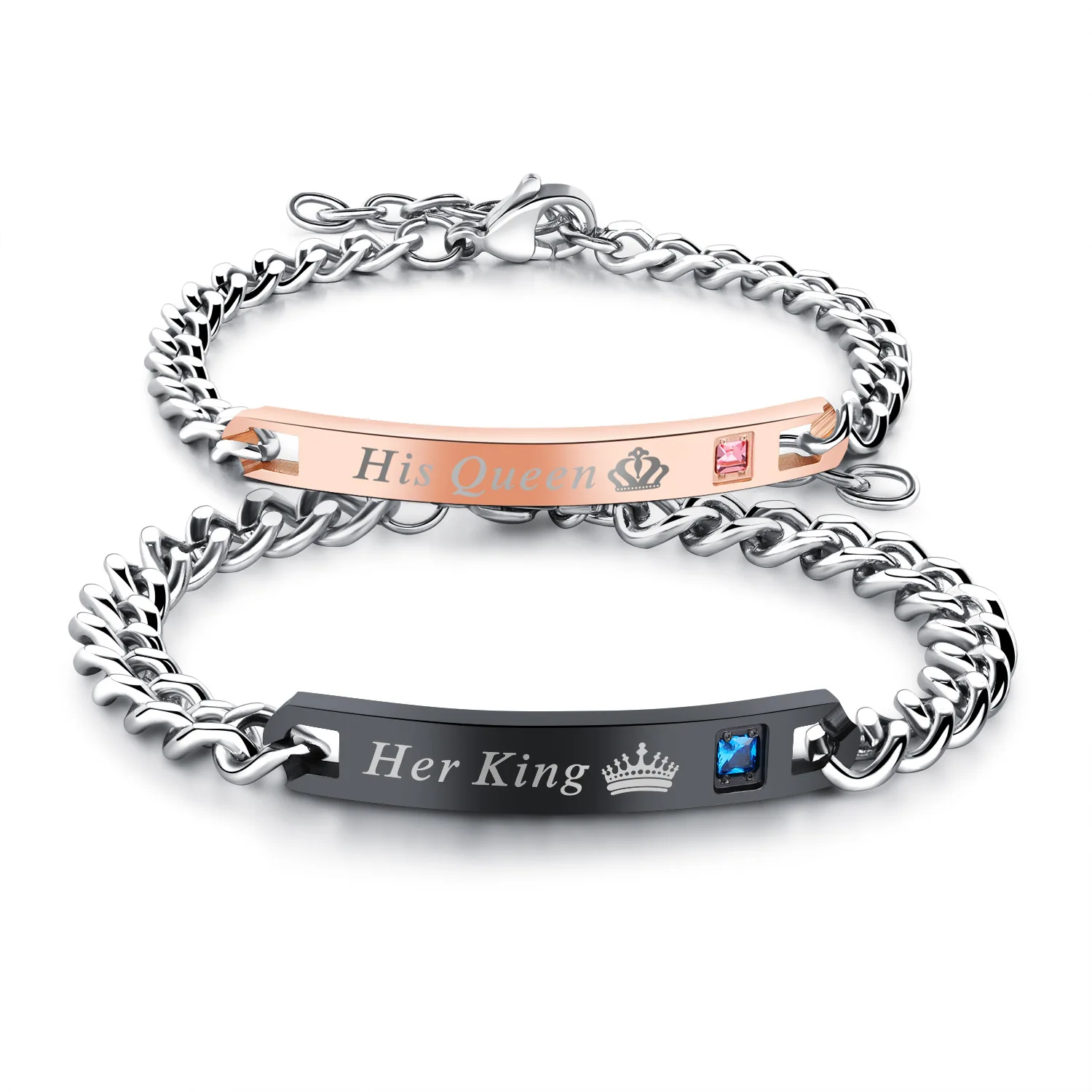 Alpaca Her King Bracelets His Queen Couple Bracelets with Crytal Stone Boyfriend Girlfriend Lover Jewelry Alpaca Her King Bracelets His Queen Couple Bracelets with Crytal Stone Boyfriend Girlfriend Lover Jewelry