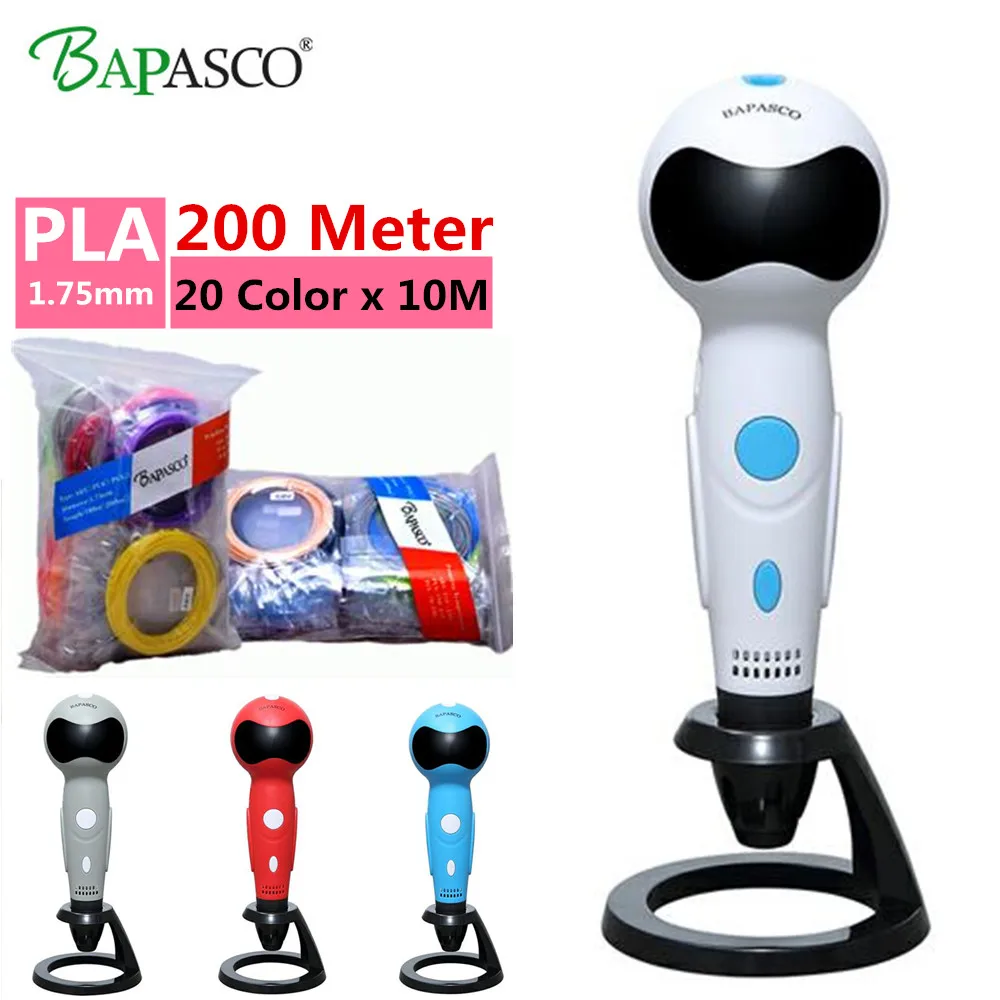 

Freeshipping 3D Pen BAPASCO Robot 06B Printing Pen 3D + Free PLA Pen 3D With Voice Function intelligent Toys For Kids Best Gifts