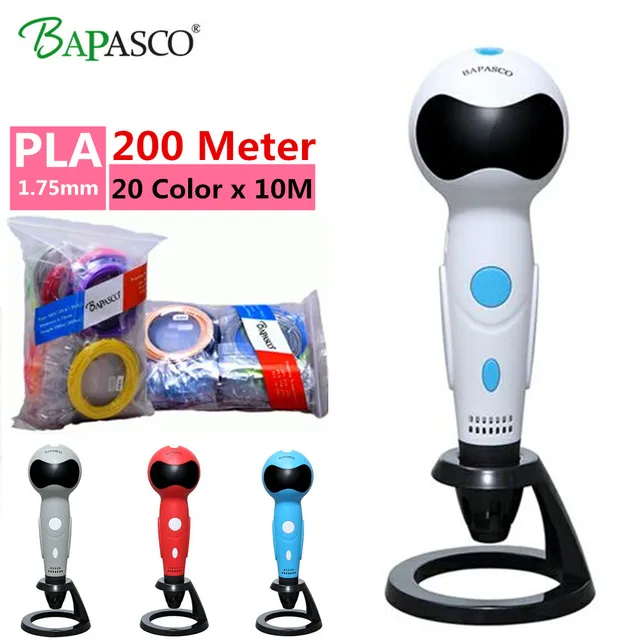 Best Price Freeshipping 3D Pen BAPASCO Robot 06B Printing Pen 3D + Free PLA Pen 3D With Voice Function intelligent Toys For Kids Best Gifts