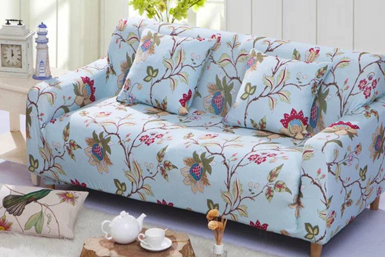 Spandex Stretch Light Blue Color Sofa Cover Big Elasticity 100