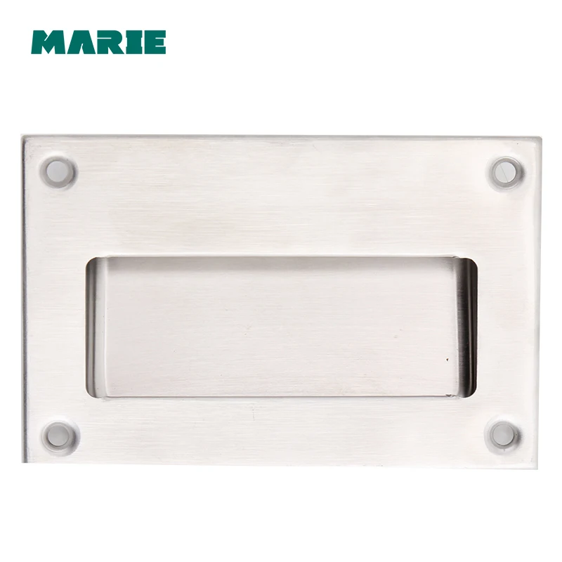 Stainless Steel Square Conceal Cabinet Handles Kitchen Pull Handle For Cabinets Office Furniture Hardware Dresser Pulls Flush
