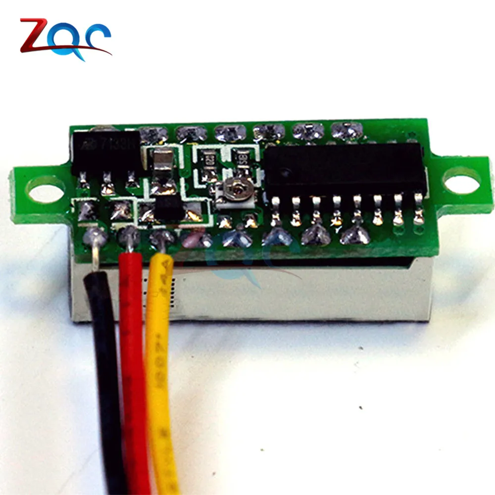 0,28 дюйма постоянного тока 0-100 в 3,5-30 в 2 3 провода мини Манометр вольтметр светодиодный дисплей цифровой Панель вольтметр детектор монитор