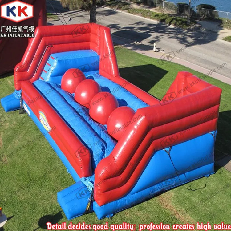 

large interactive inflatable leaps n bounds red ball obstacle game course