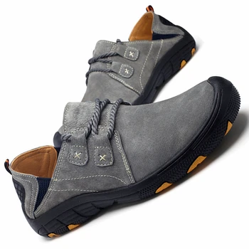 

genuine leather outdoor shoes men breathable climbing hiking shoes camping sport hiking shoes men walking trekking shoes 385r