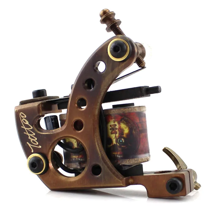 

Professional Hot Sale High Quality 12 Warp Tattoo Handmade Copper Machine For Shader Coil Tattoo Machine Gun Free Shipping